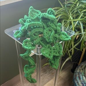 Handcrafted Green Crochet Plant Decor